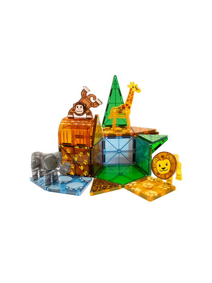 Klocki magnetyczne Safari Animals 25 el. Magna-Tiles BEBE Concept 