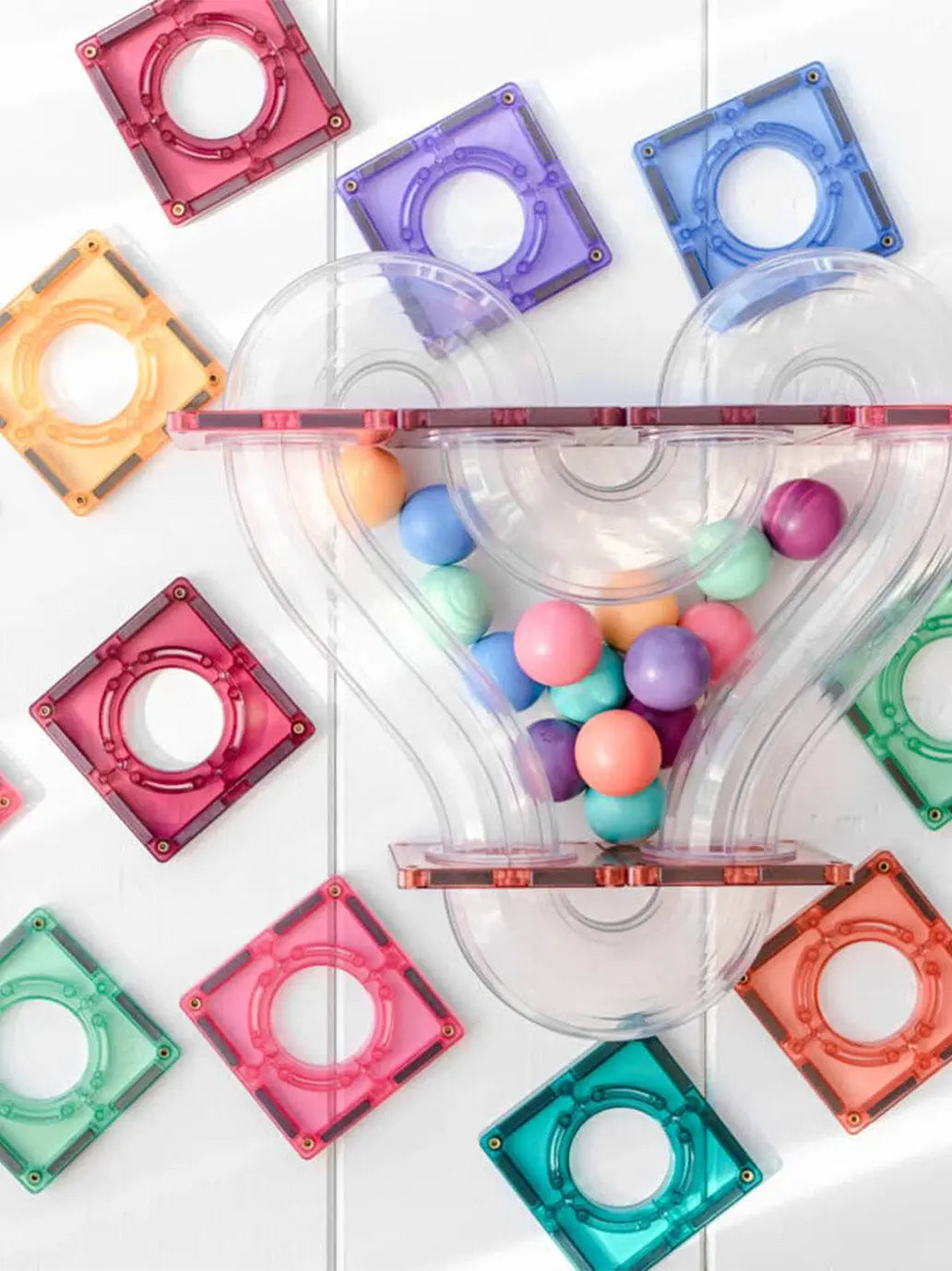 Klocki magnetyczne kulodrom Pastel Ball Run Pack Connetix BEBE Concept 