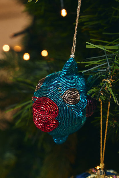 Christmas Tree Ornament Shimmering Rainbow Fish MULTICOLOUR