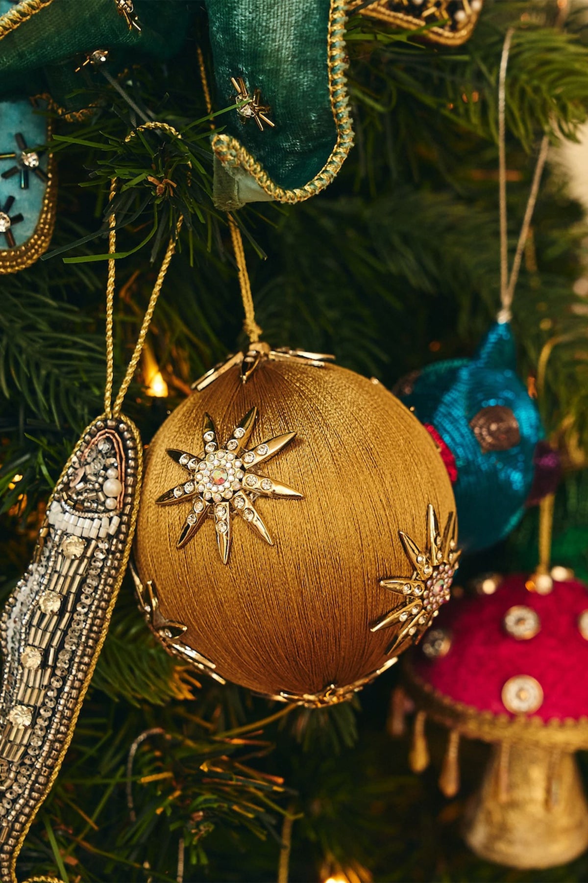 Christmas Tree Ornament Starry Night Saffron YELLOW