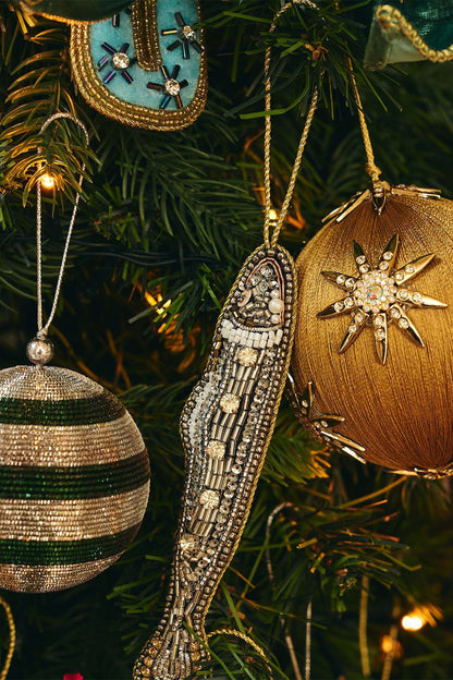 Décorations de sapin Beaded Sardine, lot de 3 MULTICOLOUR