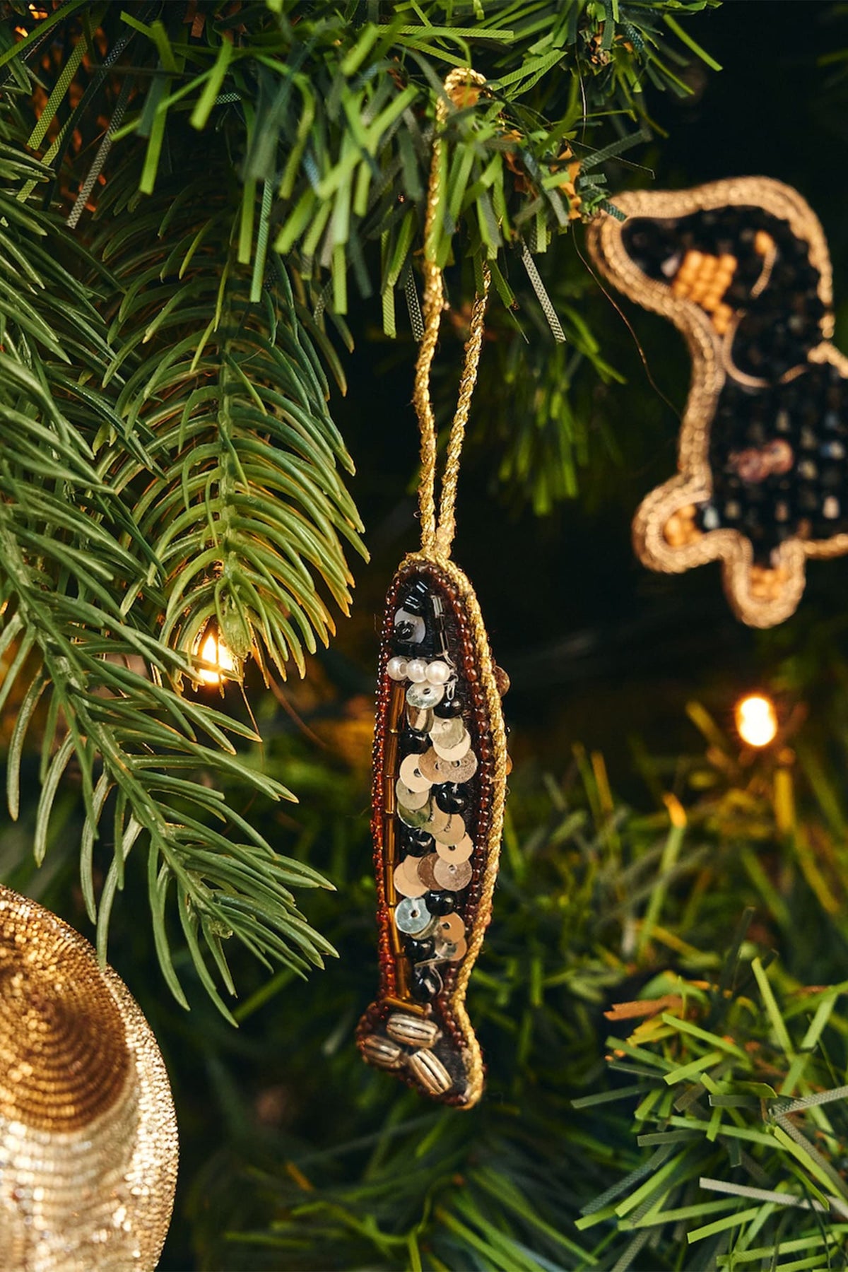 Christbaumschmuck Beaded Tiny Tails, 3er-Set MULTICOLOUR