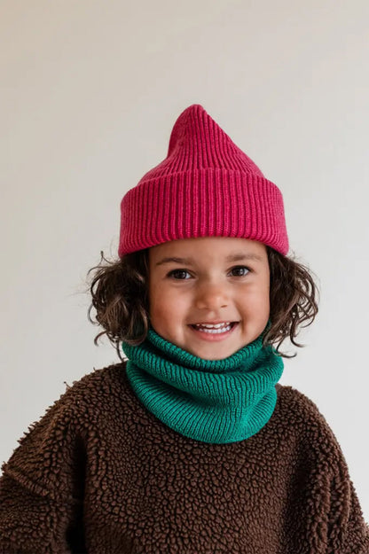 Celoroční čepice Merino Fonzie Beanie FUCHSIA
