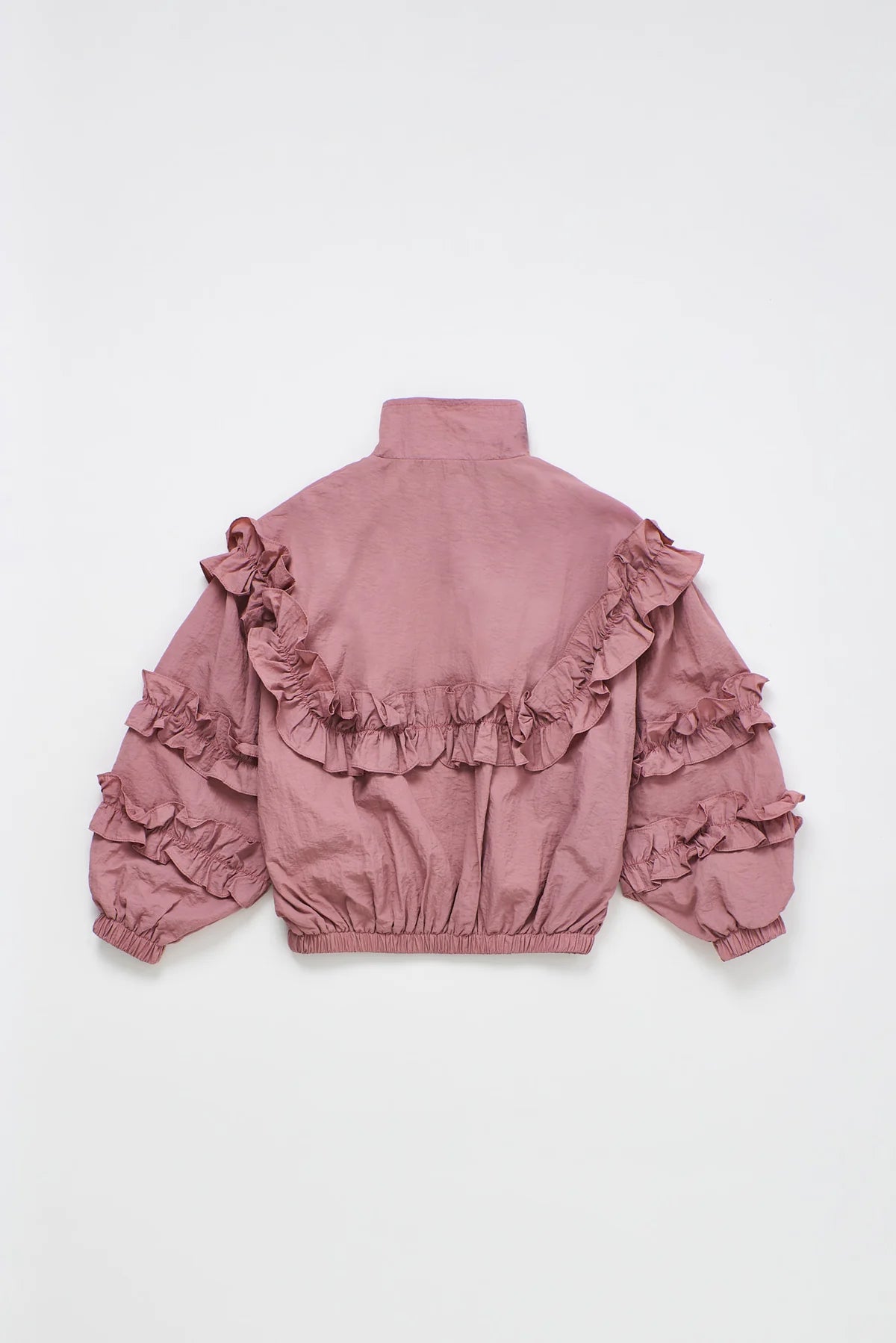Ruffles Nylon Jacket Pink