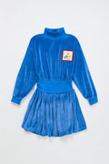Postcard Velvet Dress Blue BLUE