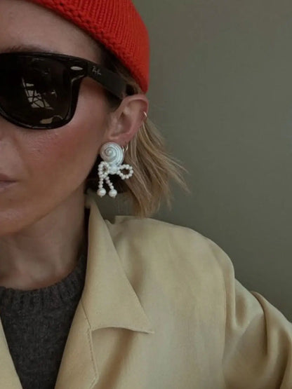 Kolczyki Shell &amp; bow earrings Amori Mori BEBE Concept 