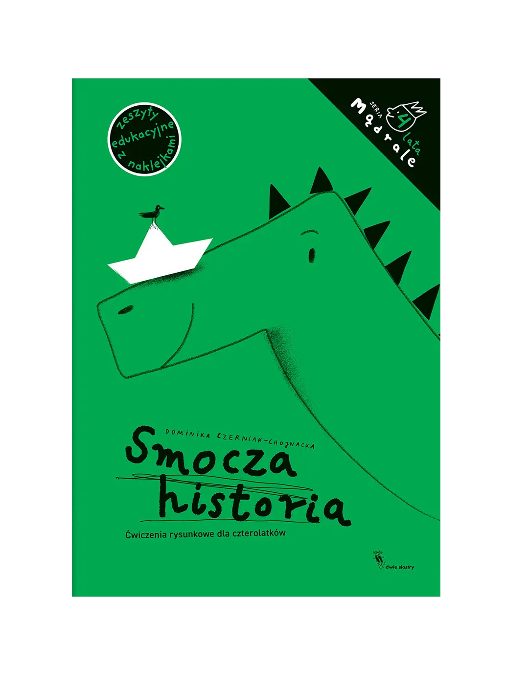 Mądrale zeszyt edukacyjny z naklejkami 4-latki. Smocza historia Wydawnictwo Dwie Siostry BEBE Concept 