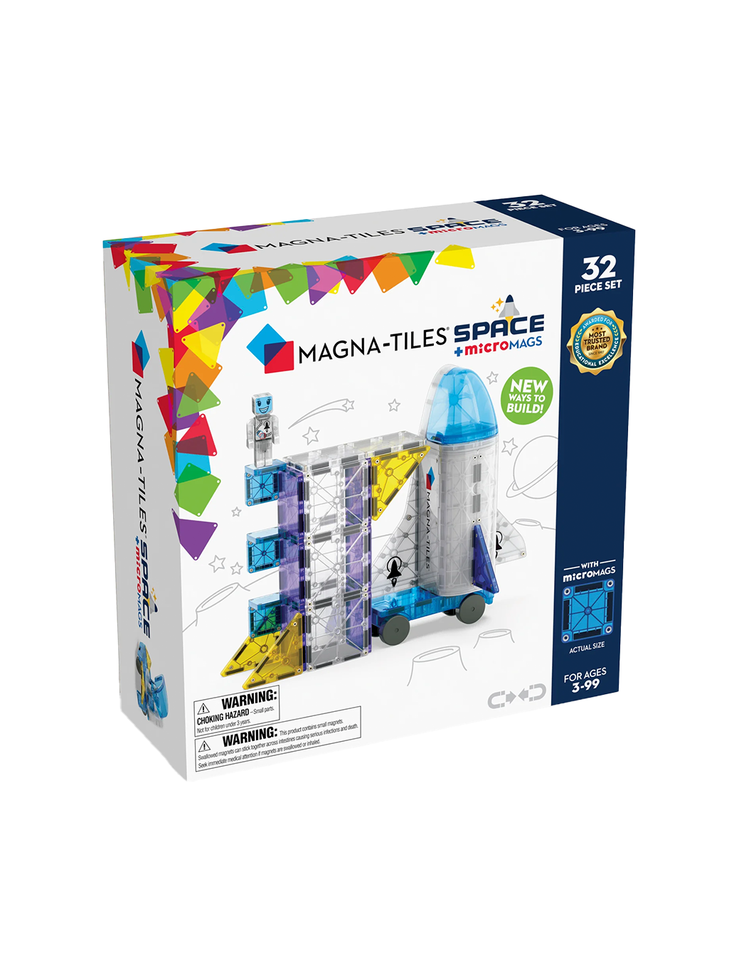 Klocki magnetyczne Magna Tiles Space 32 el. Magna-Tiles BEBE Concept 