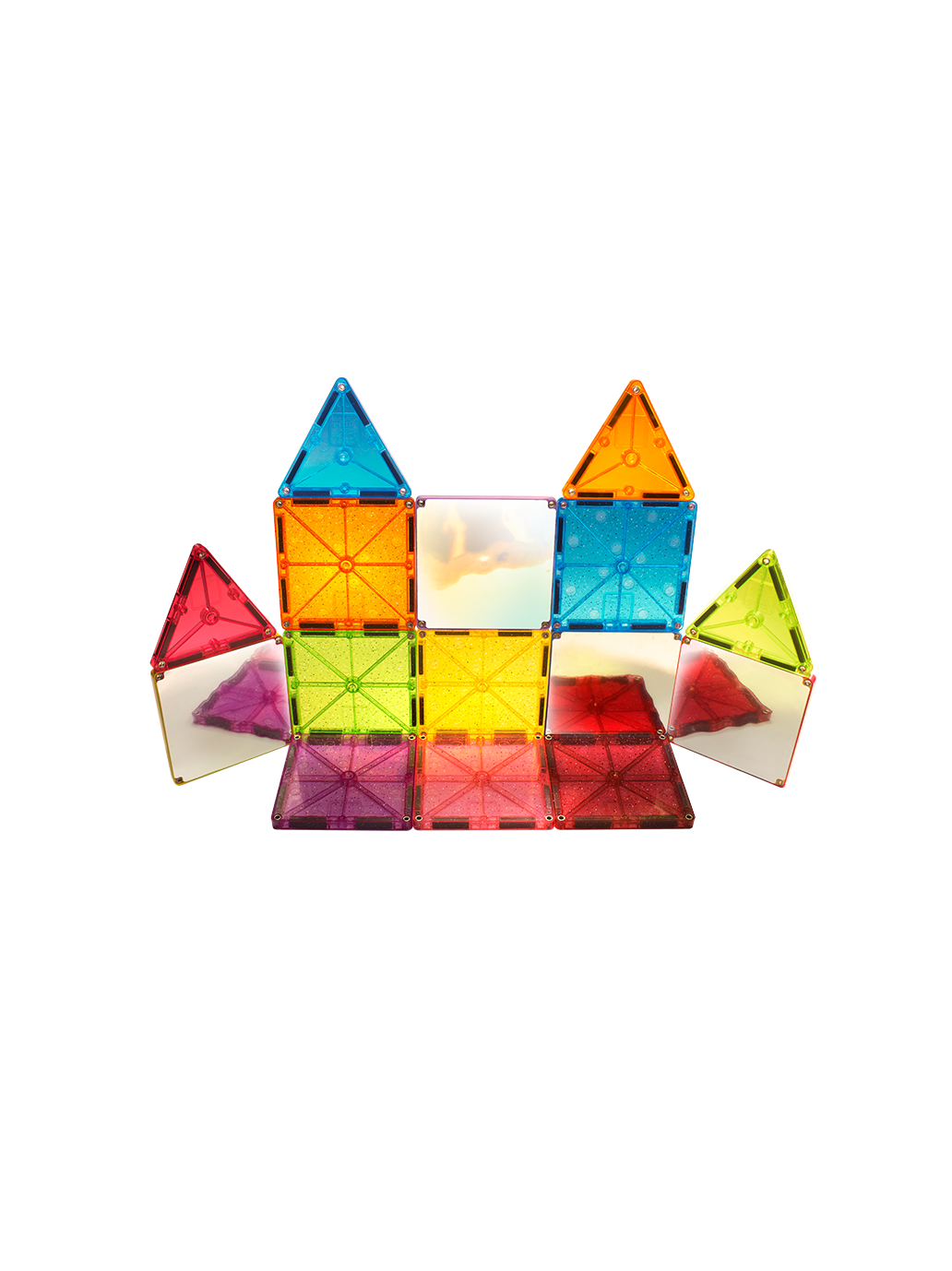 Klocki magnetyczne z brokatem Stardust 15 el. Magna-Tiles BEBE Concept 