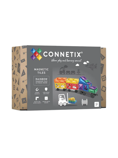 Klocki magnetyczne Rainbow Transport Pack Connetix BEBE Concept 