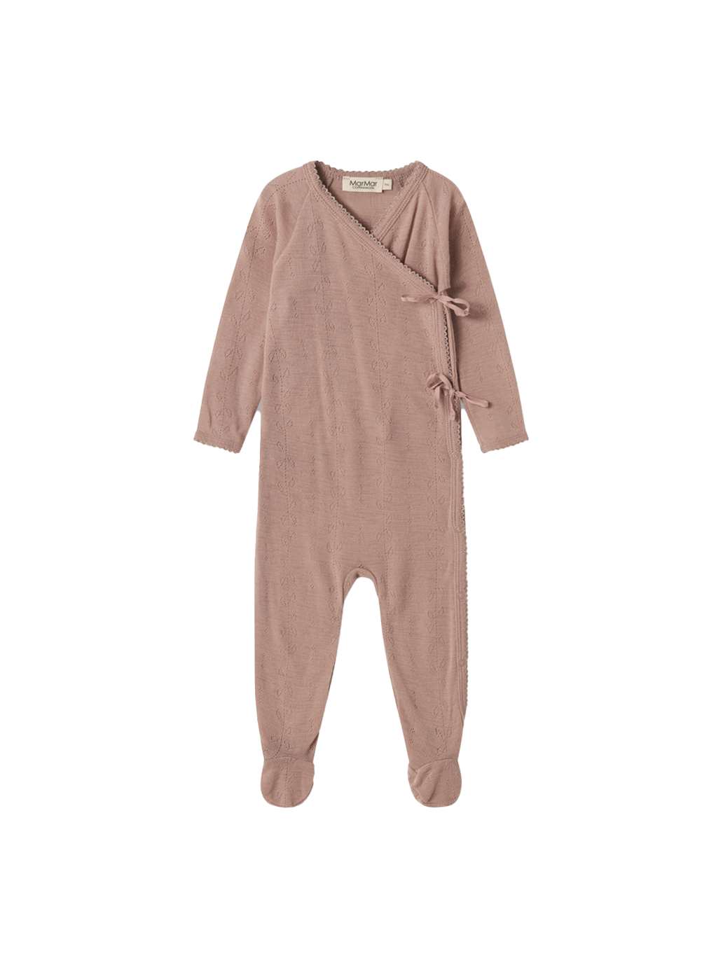 Śpioszki niemowlęce merino Rubetta Pointelle MarMar Copenhagen BEBE Concept 