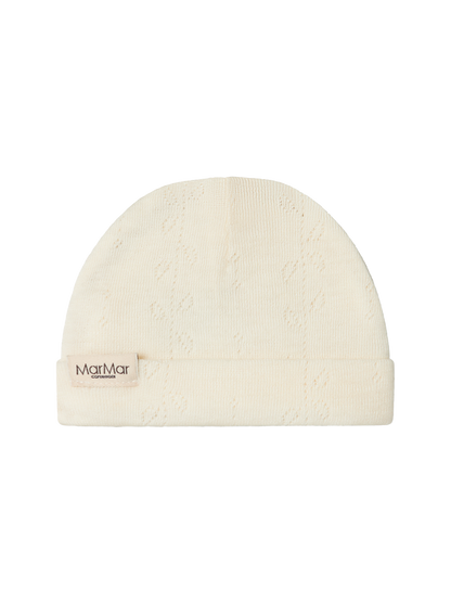Czapeczka niemowlęca z merino Aiko Pointelle MarMar Copenhagen BEBE Concept 