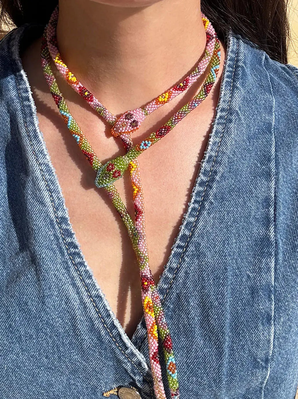 Naszyjnik z koralików Snake Necklace Amori Mori BEBE Concept 