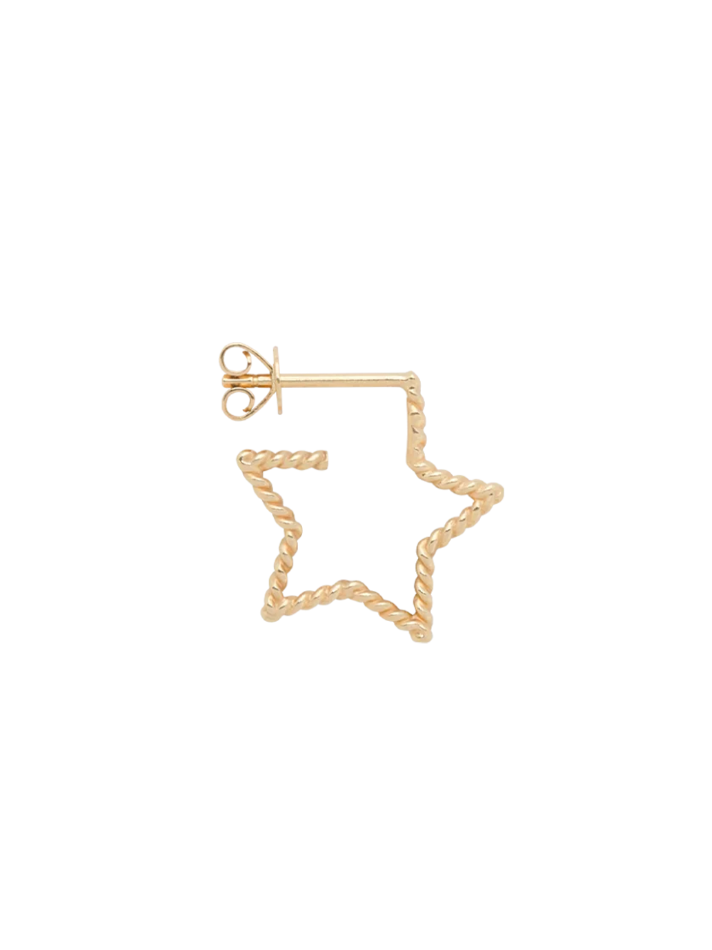 Złoty kolczyk Tangled Star Stud Earring Anna + Nina BEBE Concept 