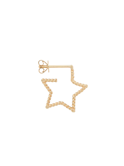 Złoty kolczyk Tangled Star Stud Earring Anna + Nina BEBE Concept 