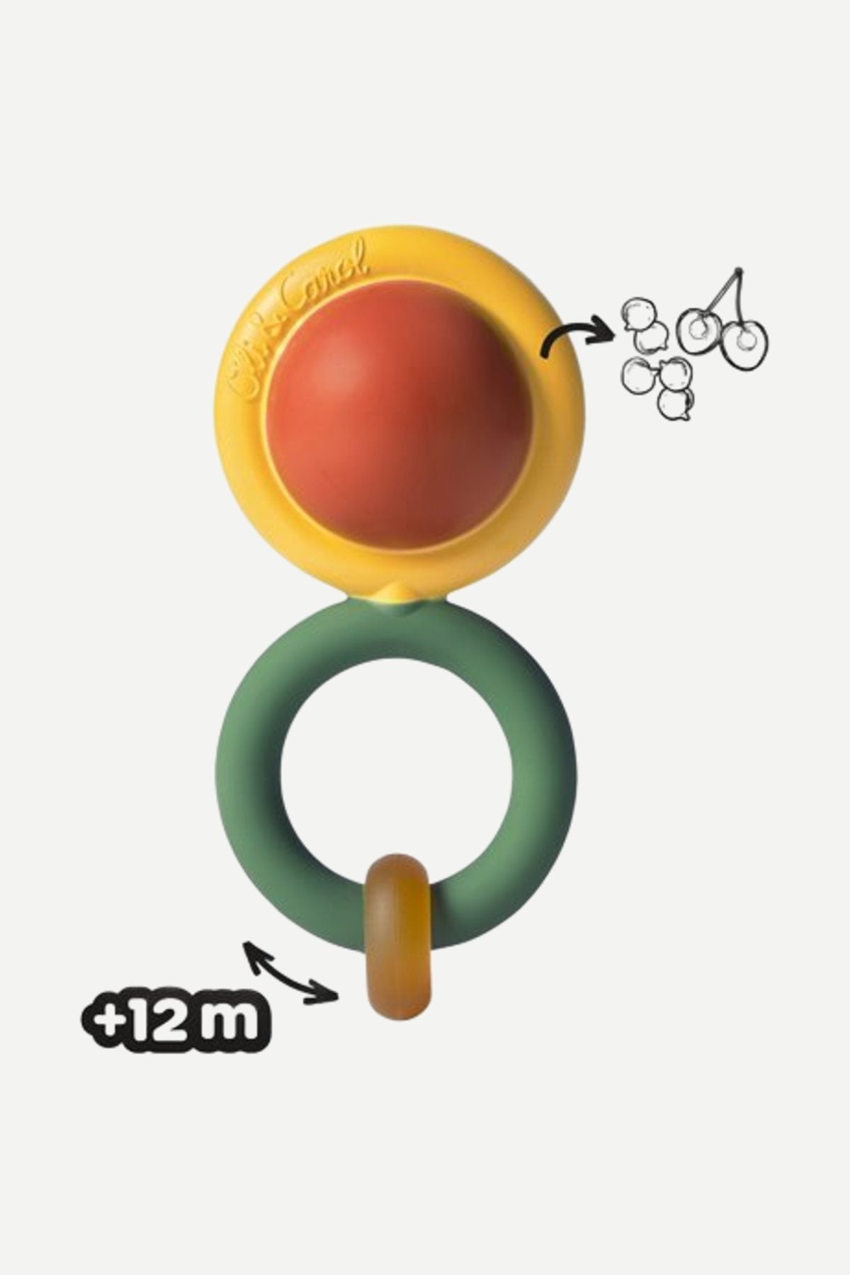Grzechotka sensoryczna z kauczuku Evolutive Capsule