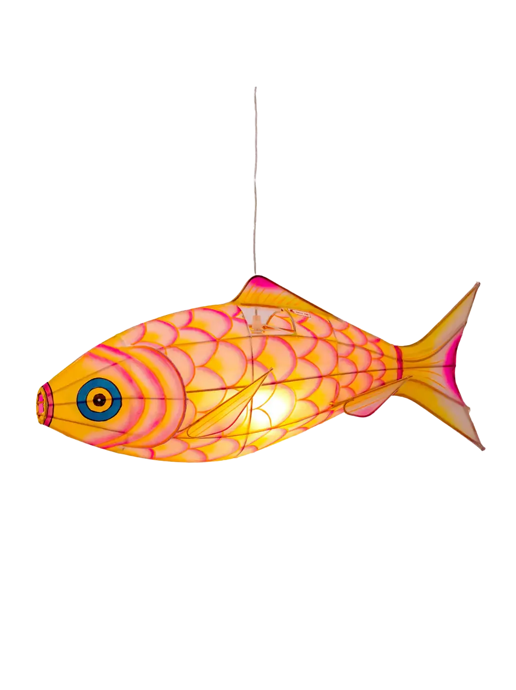 Ręcznie malowany lampion z jedwabiu Small Carp Petit Pan BEBE Concept 