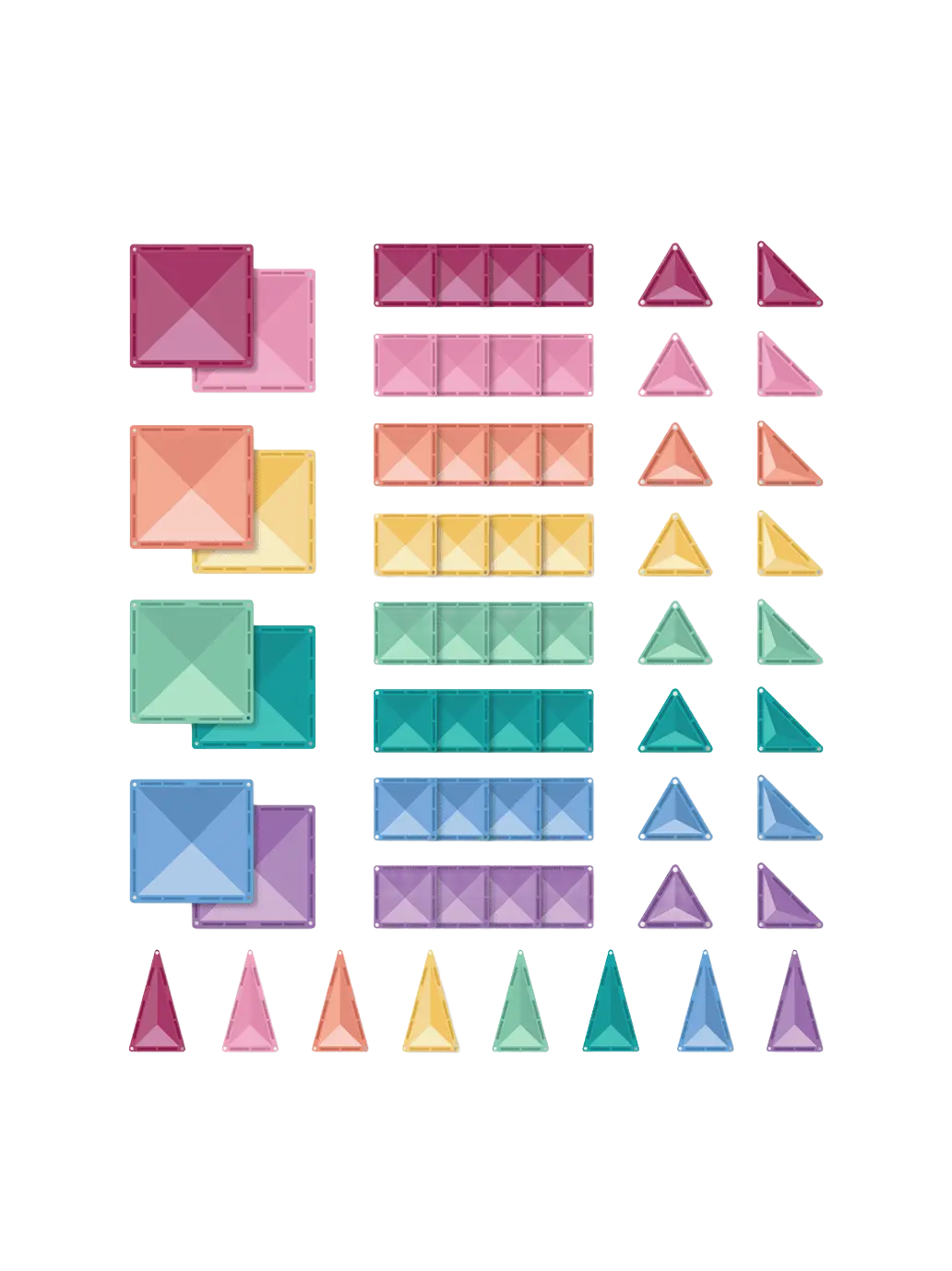 Klocki magnetyczne Pastel Starter Pack Connetix BEBE Concept 