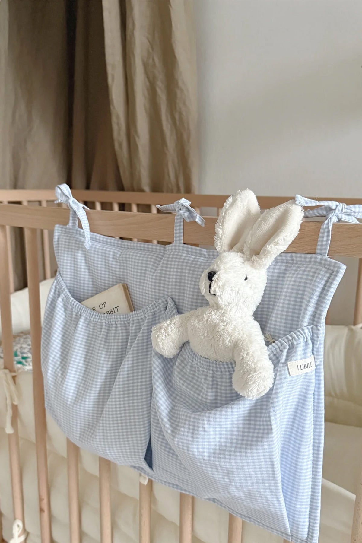 Betttaschen-Kinderbett-Organizer SOFT BLUE