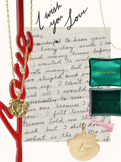 Pozłacana zawieszka Memorable Charm Love Anna + Nina BEBE Concept 