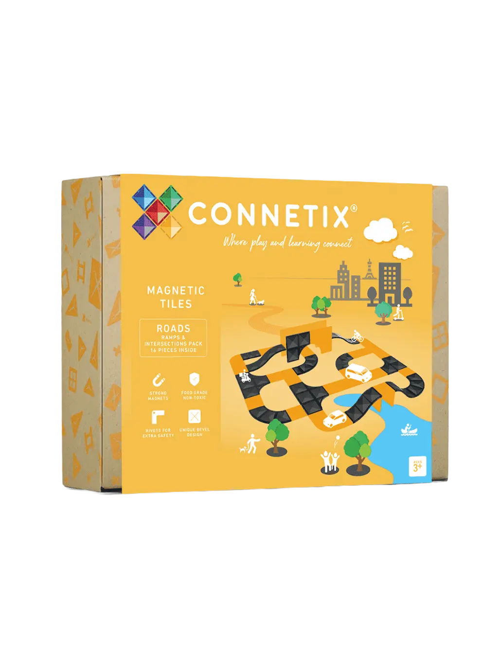 Klocki magnetyczne drogi Ramps &amp; Intersections Pack Connetix BEBE Concept 