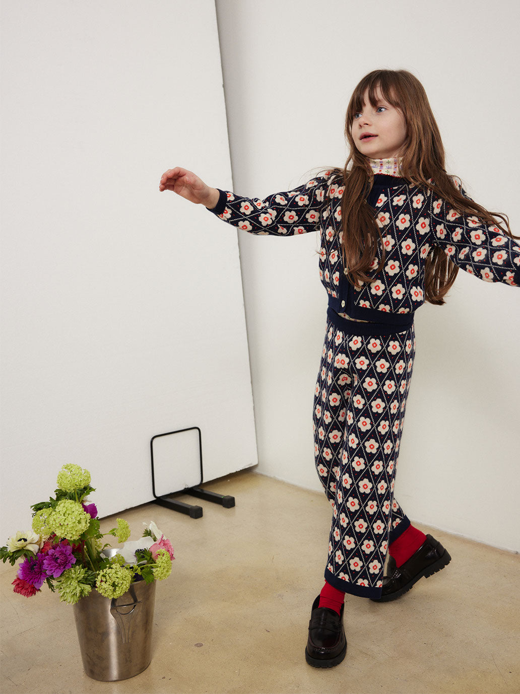 Kardigan Lison cardigan Navy Flower Hello Simone BEBE Concept 