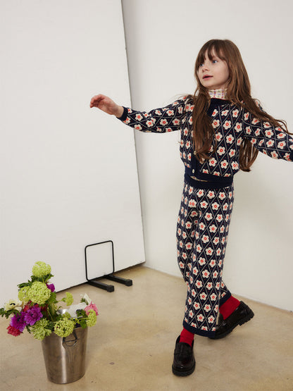 Kardigan Lison cardigan Navy Flower Hello Simone BEBE Concept 