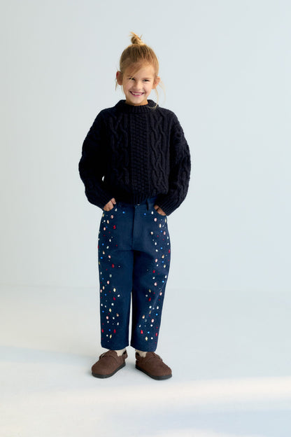 Jeansy zdobione kryształkami Mia Pant The New Society BEBE Concept 