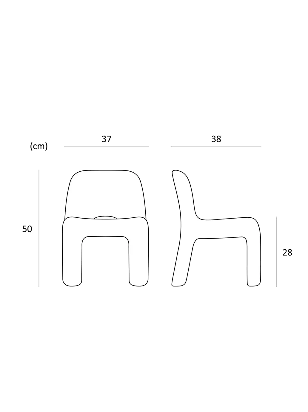 krzesło z eko tworzywa Charlie Chair EcoBirdy BEBE Concept 
