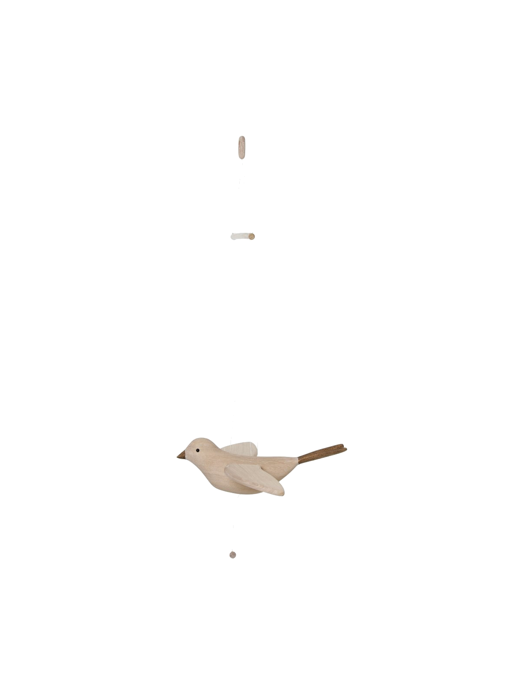 Ruchomy mobil drewniany ptak Koko Bird Kas Kopenhagen BEBE Concept 