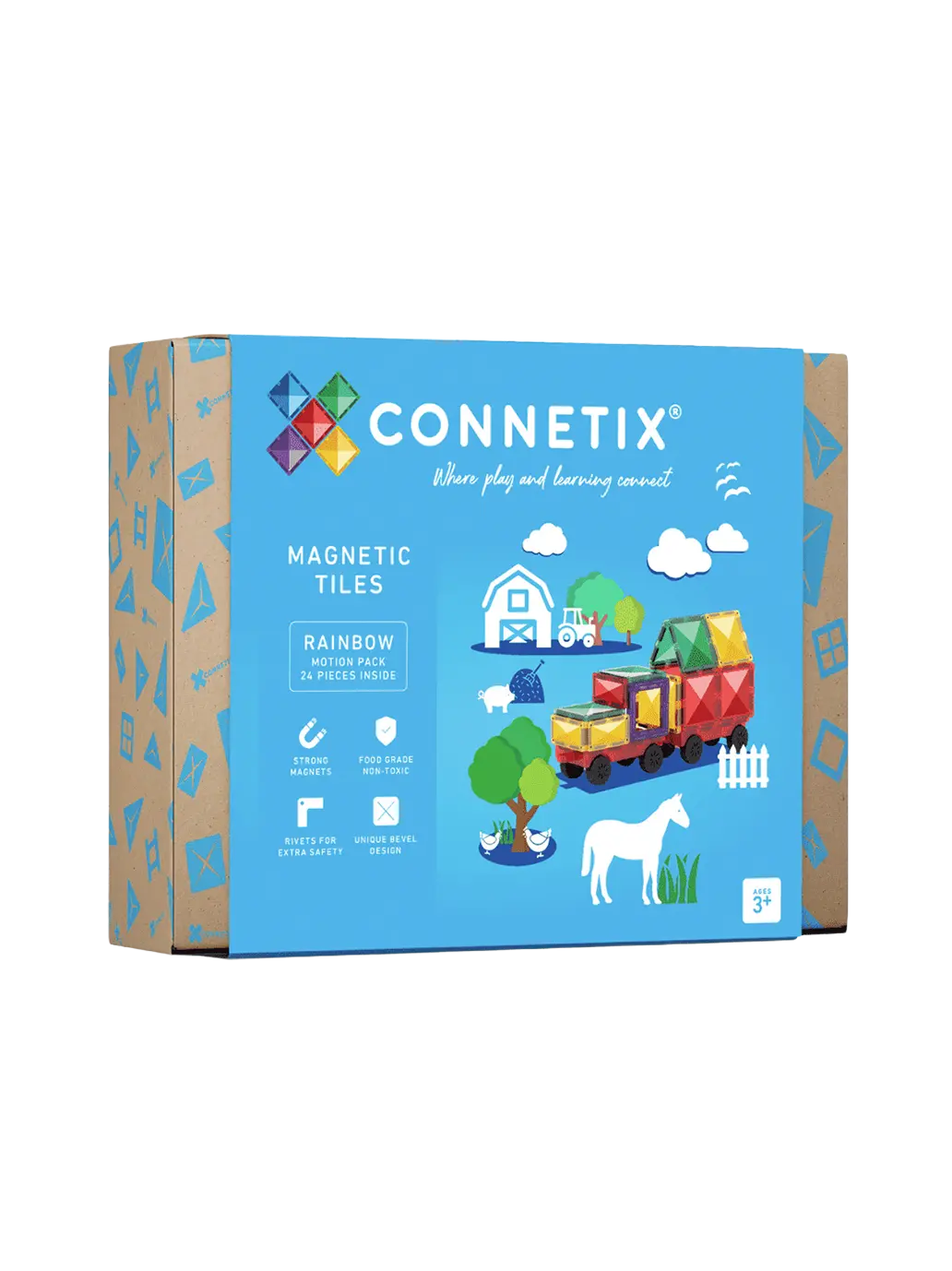 Klocki magnetyczne Rainbow Motion Pack Connetix BEBE Concept 