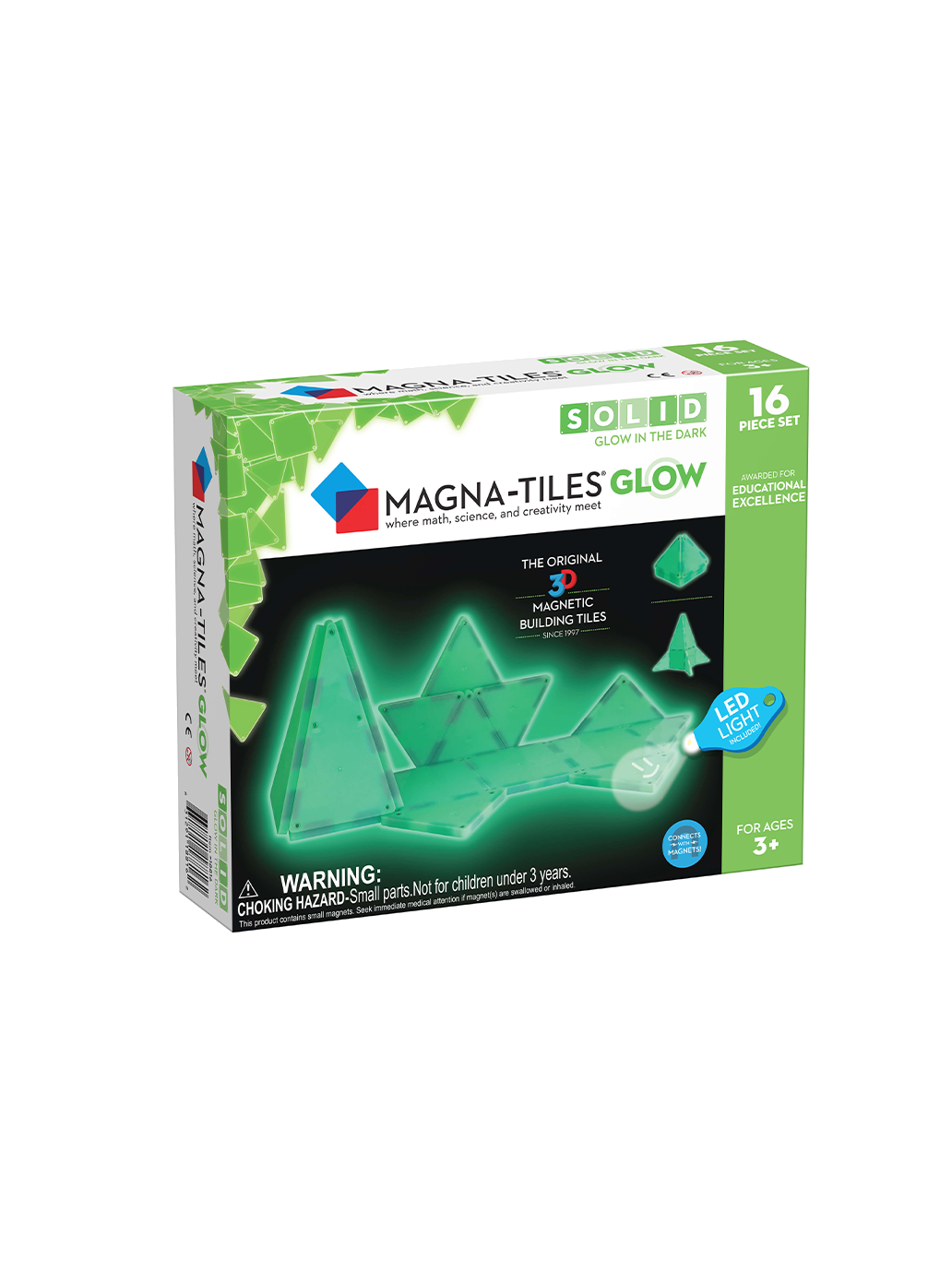 Klocki magnetyczne Glow 16 el. Magna-Tiles BEBE Concept 