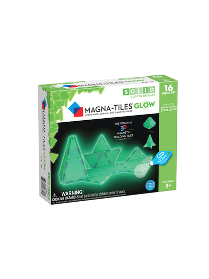 Klocki magnetyczne Glow 16 el. Magna-Tiles BEBE Concept 