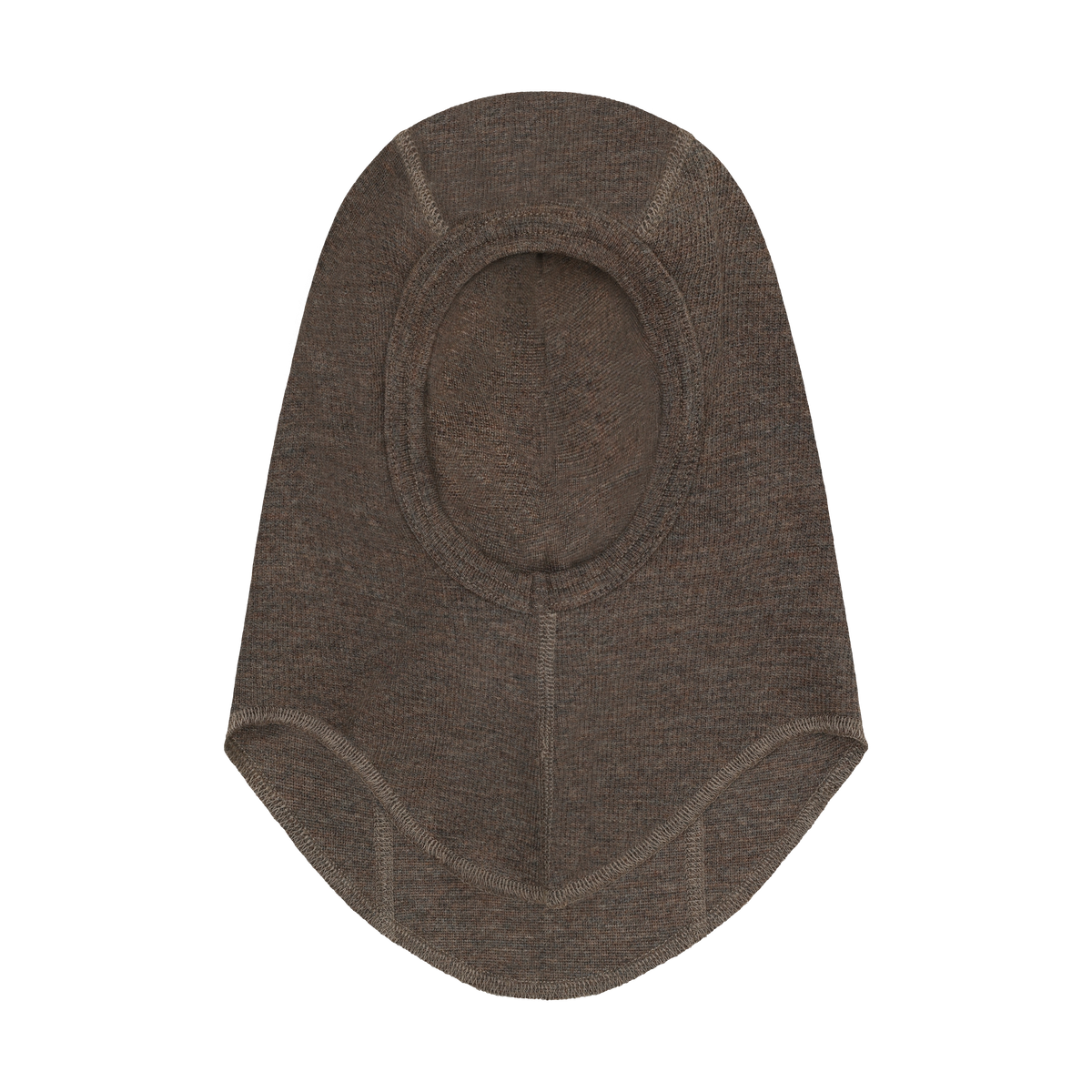 Kominiarka Balaclava Wool Rib BROWN MELANGE