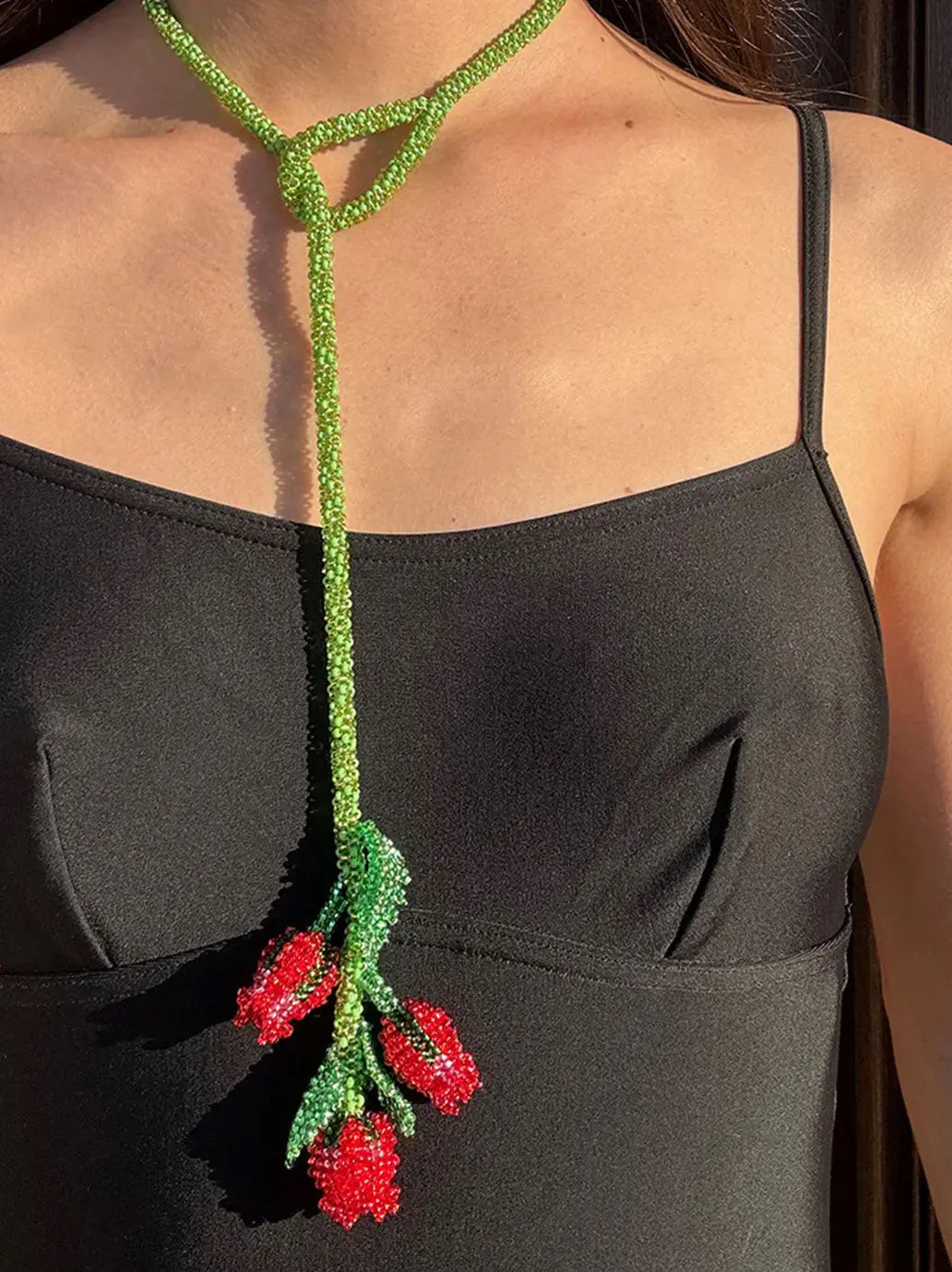 Naszyjnik z koralików Three Roses Necklace Amori Mori BEBE Concept 
