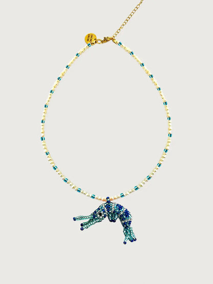 Naszyjnik Baby Prawn &amp; pearls necklace Amori Mori BEBE Concept 