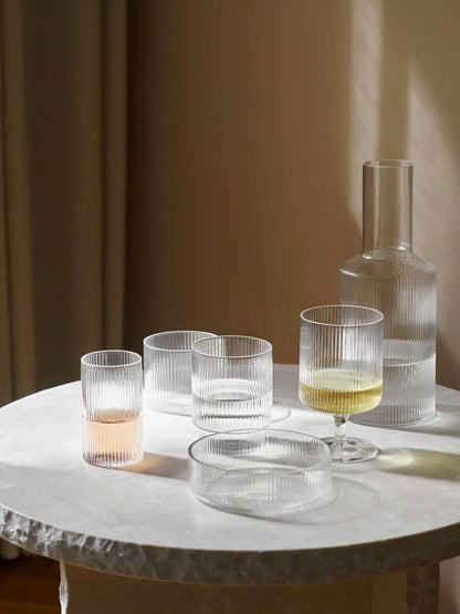 Szklana karafka Ripple Carafe Ferm Living BEBE Concept 