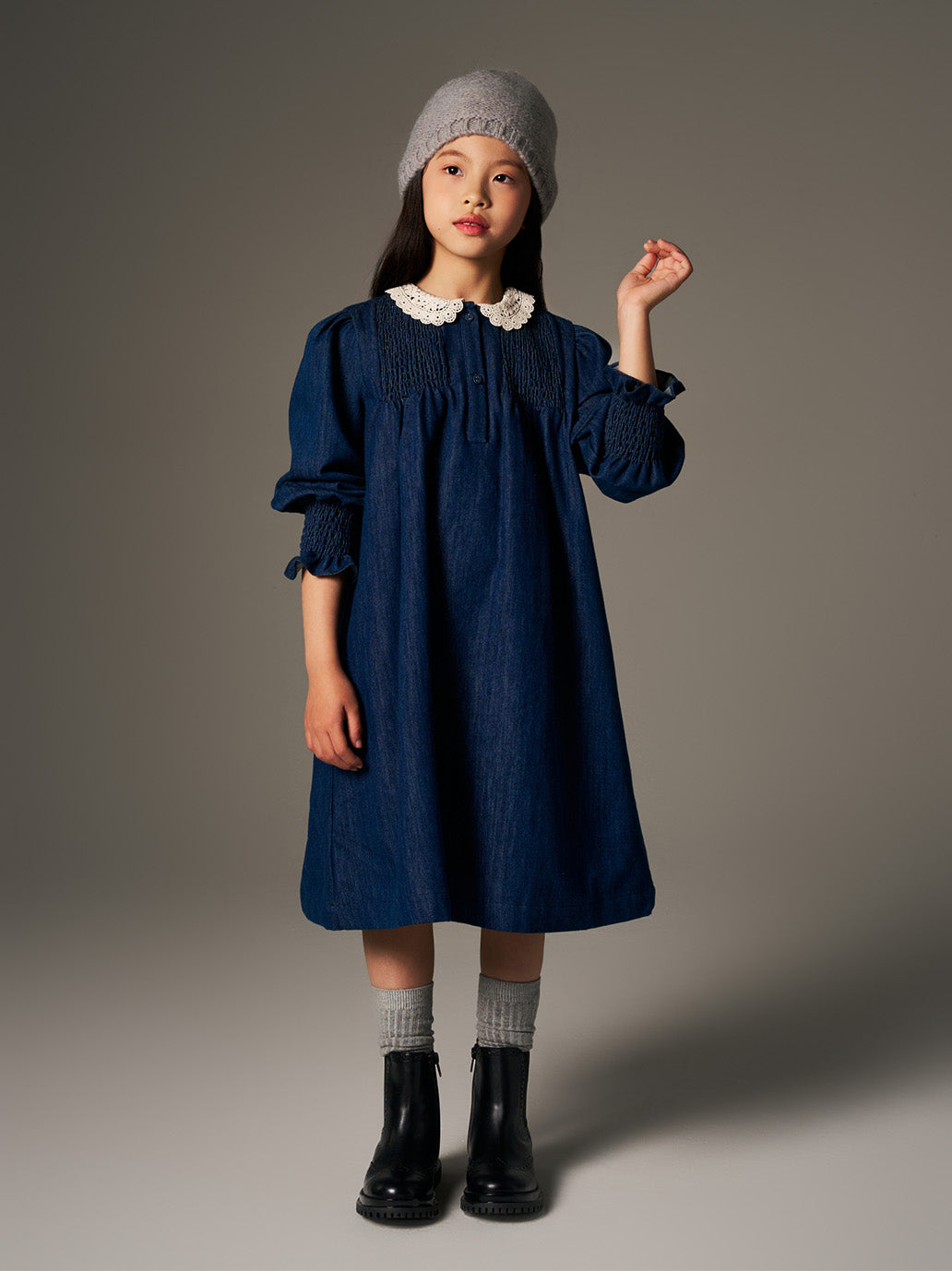 Sukienka Loredana Dress Denim Blue C'era una volta BEBE Concept 