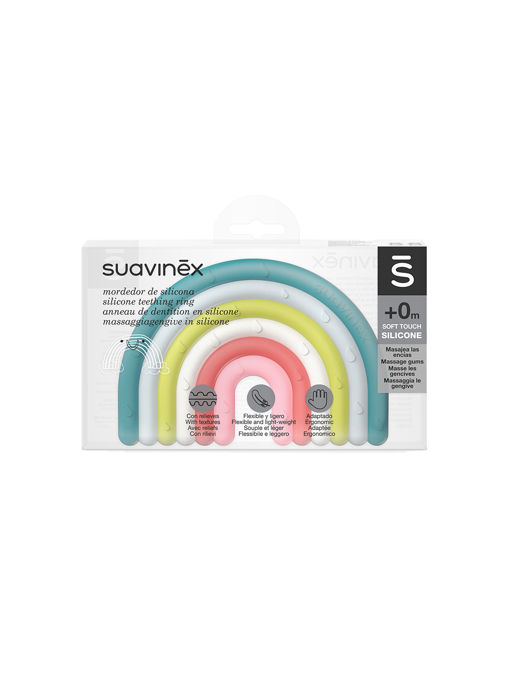 Gryzak silikonowy Tęcza Suavinex BEBE Concept 