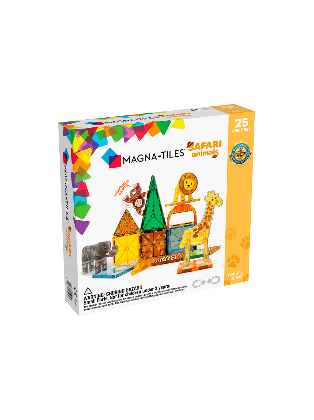 Klocki magnetyczne Safari Animals 25 el. Magna-Tiles BEBE Concept 