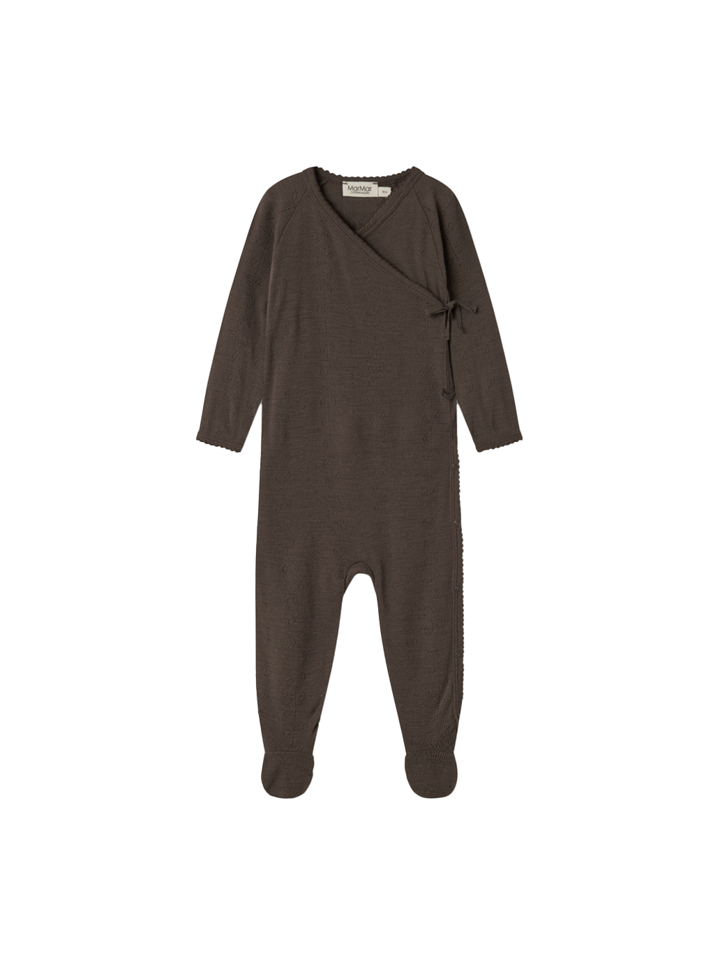 Śpioszki niemowlęce merino Rubetta Pointelle MarMar Copenhagen BEBE Concept 