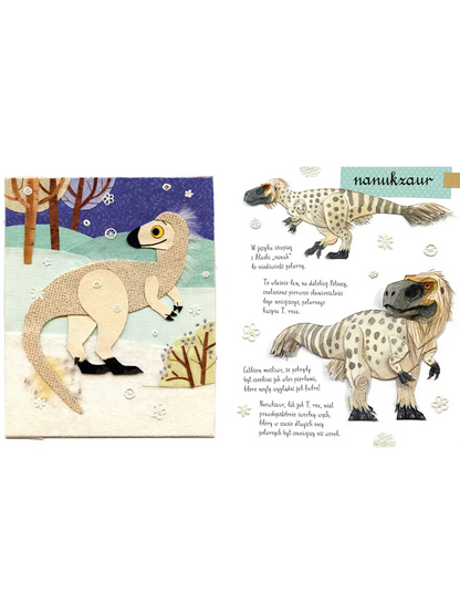 Mały atlas dinozaurów Ewy i Pawła Pawlaków Wydawnictwo Nasza Ksiegarnia BEBE Concept 