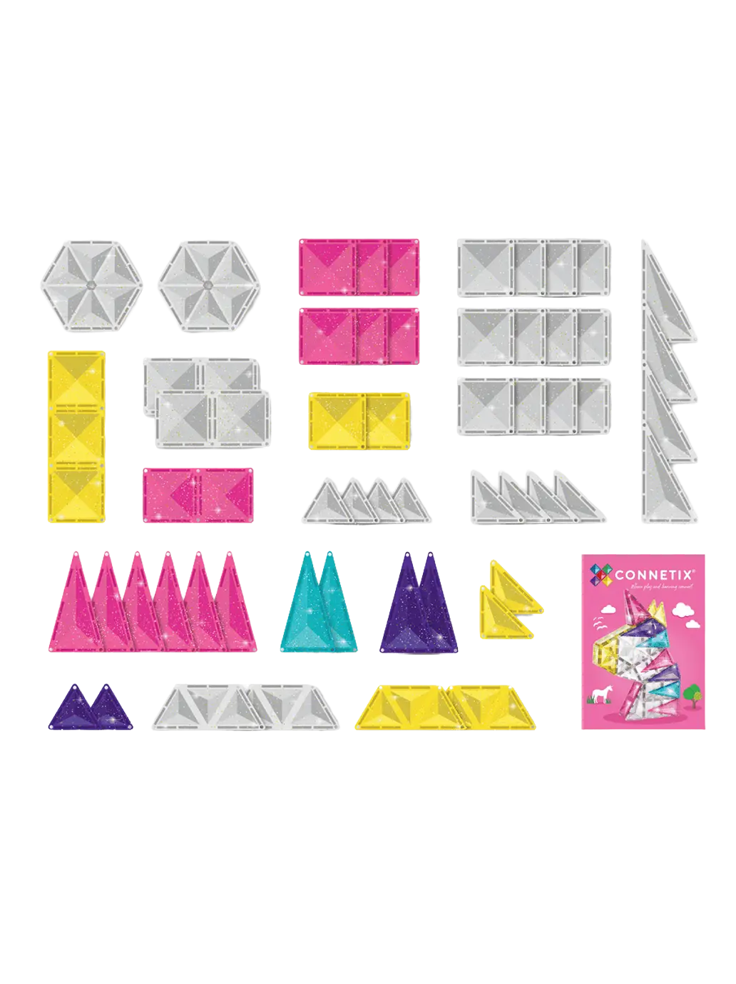 Brokatowe klocki magnetyczne Glitter Unicorn Pack Connetix BEBE Concept 