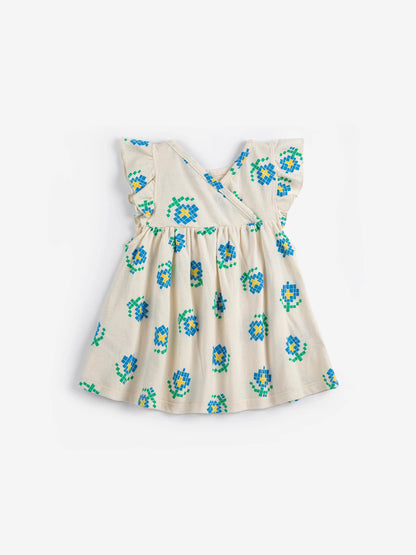 Sukienka Pixel Flowers all over ruffled dress Bobo Choses BEBE Concept 