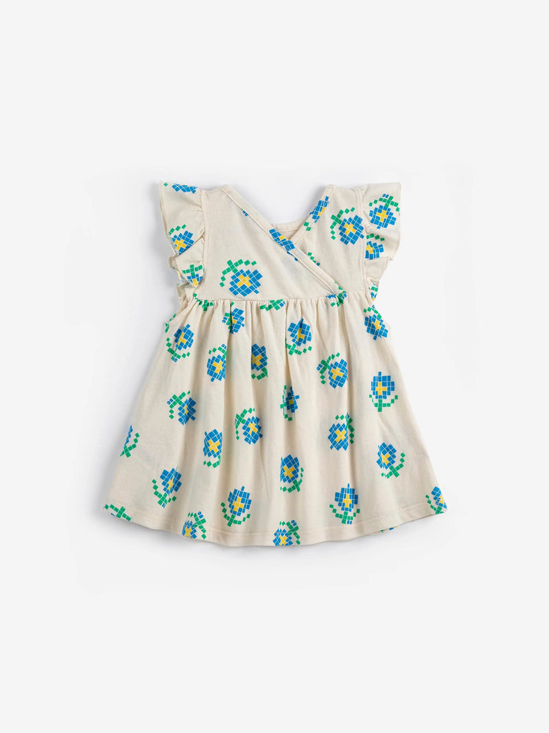 Sukienka Pixel Flowers all over ruffled dress Bobo Choses BEBE Concept 