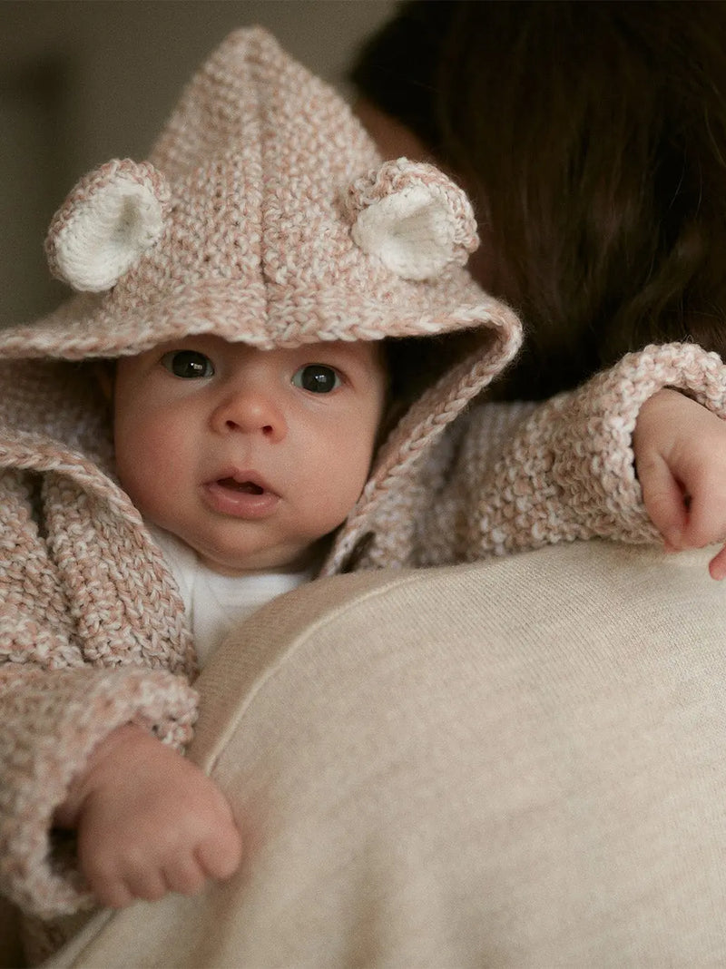 kardigan z wełny merino z uszkami Mille Family BEBE Concept 