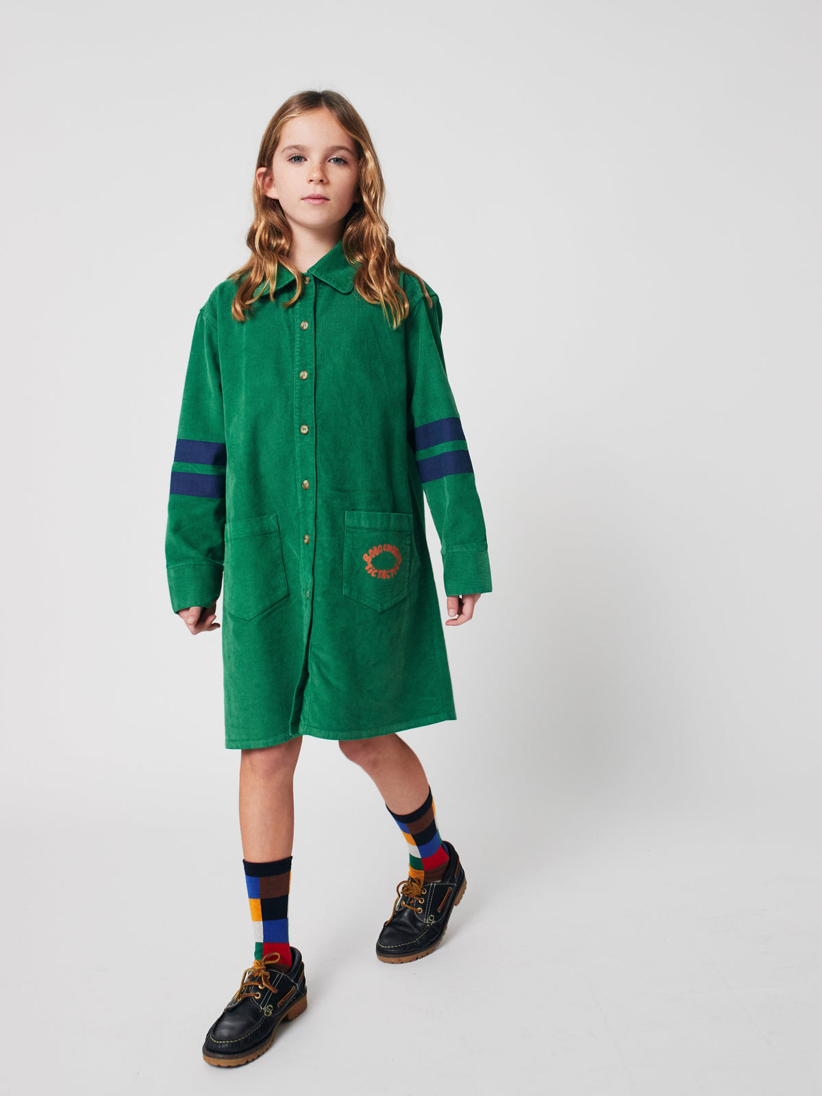Tic Tac Toe corduroy shirt dress Kids Bobo Choses BEBE Concept 