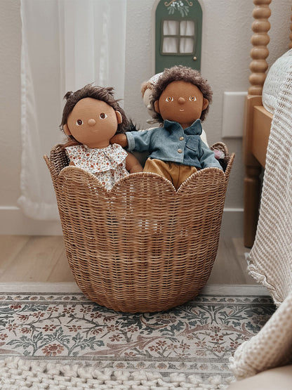 Rattanowy kosz na zabawki Tulip Basket Olli Ella BEBE Concept 