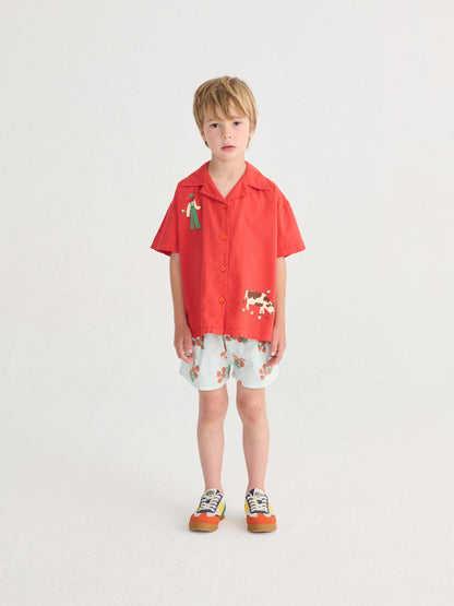 Spodenki Juicy Tomatoes woven shorts Bobo Choses BEBE Concept 