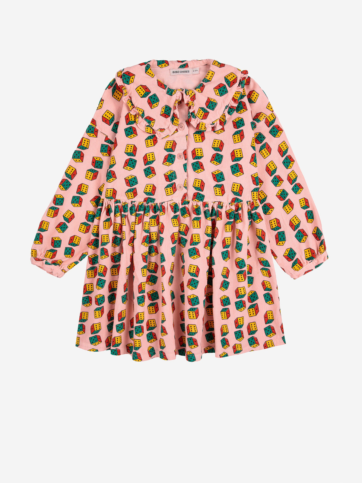 Dices all over micro corduroy dress Kids Bobo Choses BEBE Concept 